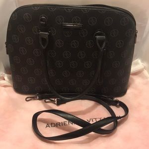 SOLD Adrienne Vittadini Large Black/Gray Dome Bag